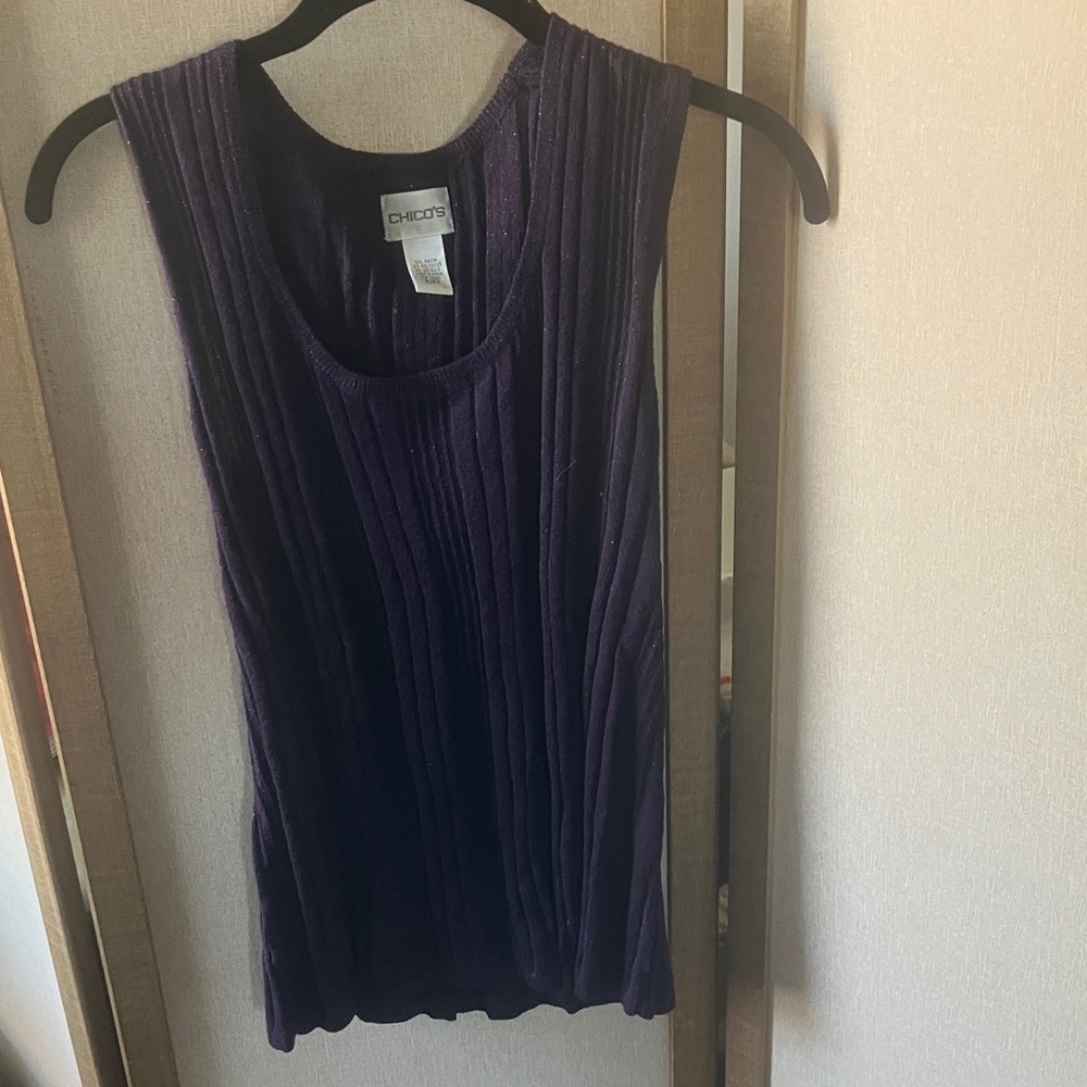 FINAL MARKDOWN Chico's Purple Sleeveless Top 2 medium